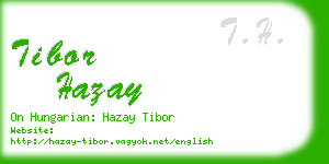 tibor hazay business card